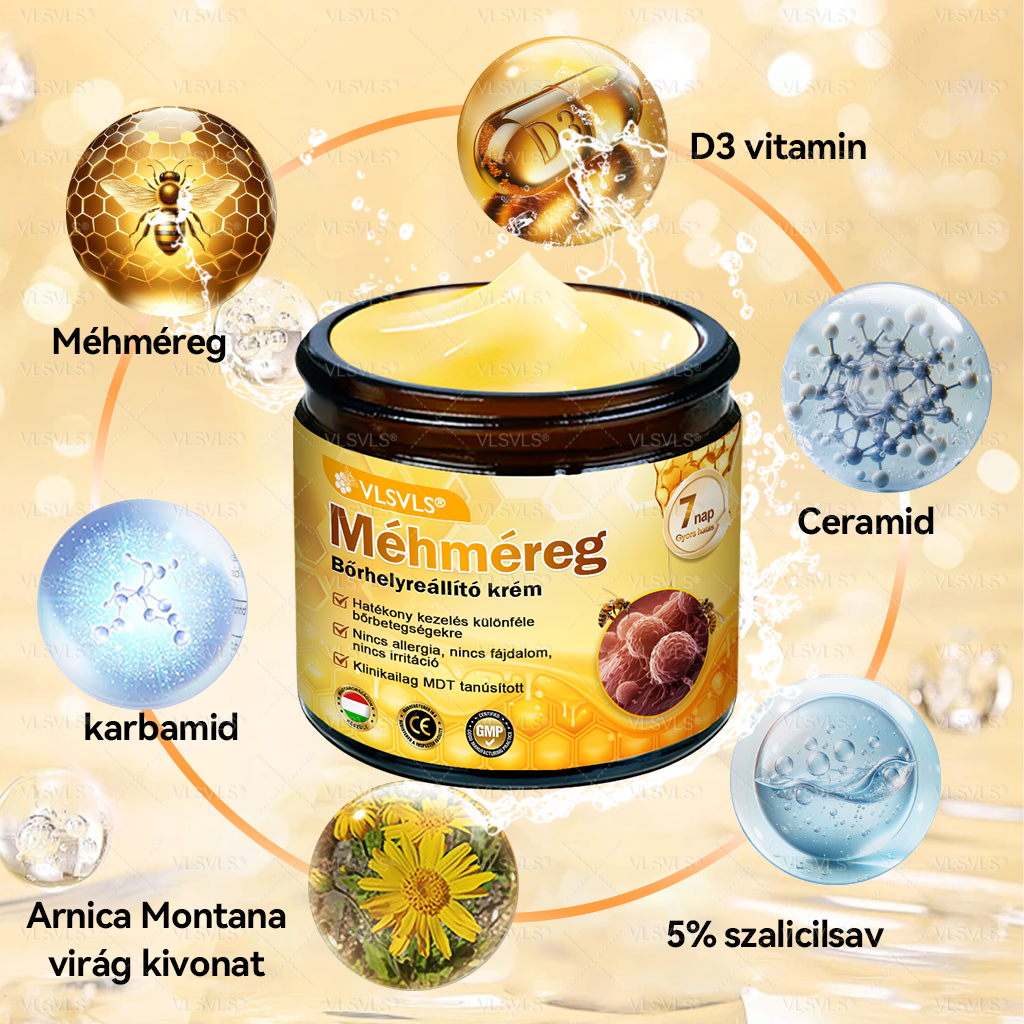 💪💪💪VLSVLS® Méhméreg Bőrhelyreállító Krém (👨⚕CE jóváhagyott)👍✅
