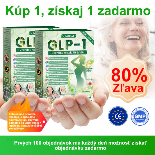 BuildLeaf® GLP-1 6-v-1 Health Solution Perorálna tekutina (Len raz denne, viditeľné zmeny už za 7 dní) Pre obezitu, kardiovaskulárne ochorenia, cukrovku, spánkové apnoe, zdravie čriev, problémy s kĺbmi a ďalšie