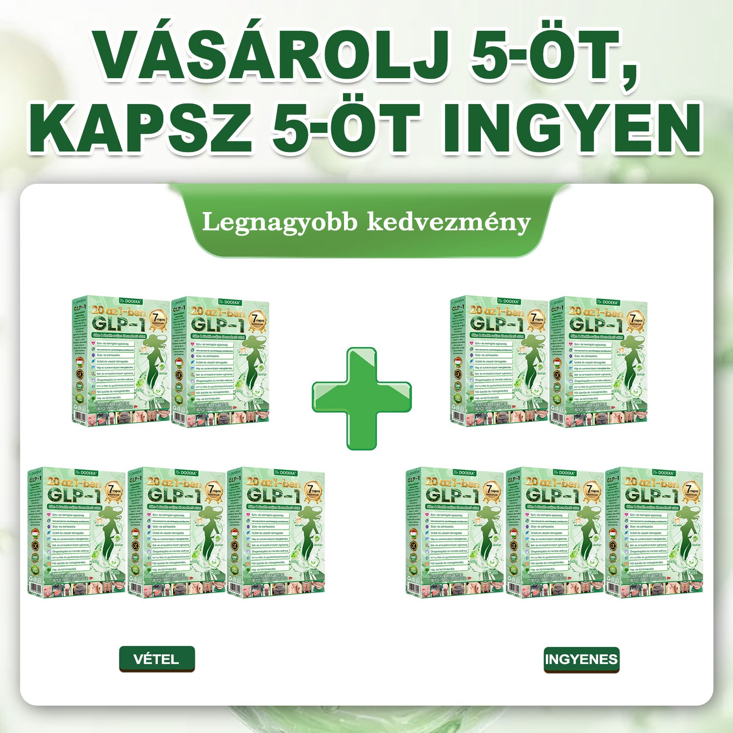 DOOEKA® GLP-1 20-az-1 Slim & Health Orális Oldat – Egyszerű napi használat, látványos eredmény 7 nap alatt, 100 milliárd aktív probiotikummal ✅ testsúlykezelés, szív-, cukorbetegség-, bél- és női egészség, feszes bőr, energia.