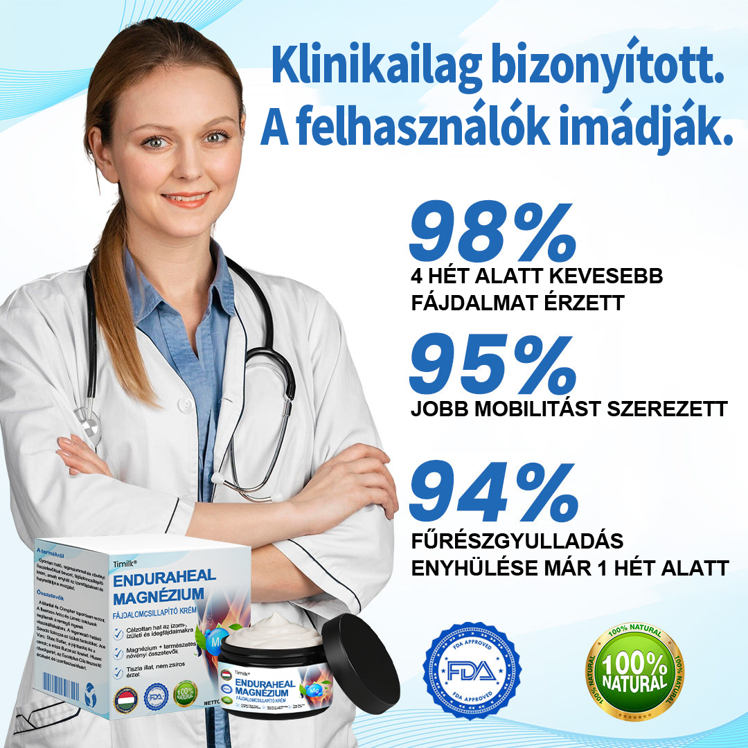 ✨✨✨Timilk® EnduraHeal magnézium fájdalomcsillapító krém (arthritis, neuropathia, reuma, sport sérülések és egyéb panaszok kezelésére)