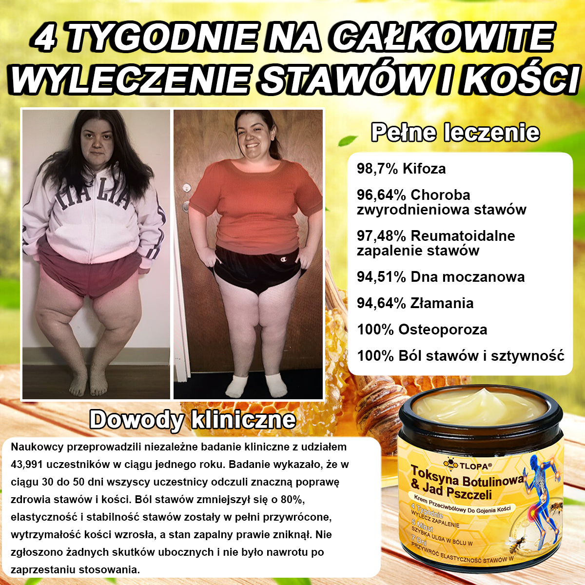 TLOPA® Toksyna botulinowa i jad pszczeli Balsam Łagodzący Ból i Leczenie Kości🐝🐝🌿 (Polecane dla seniorów przez ortopedów)🔥🔥