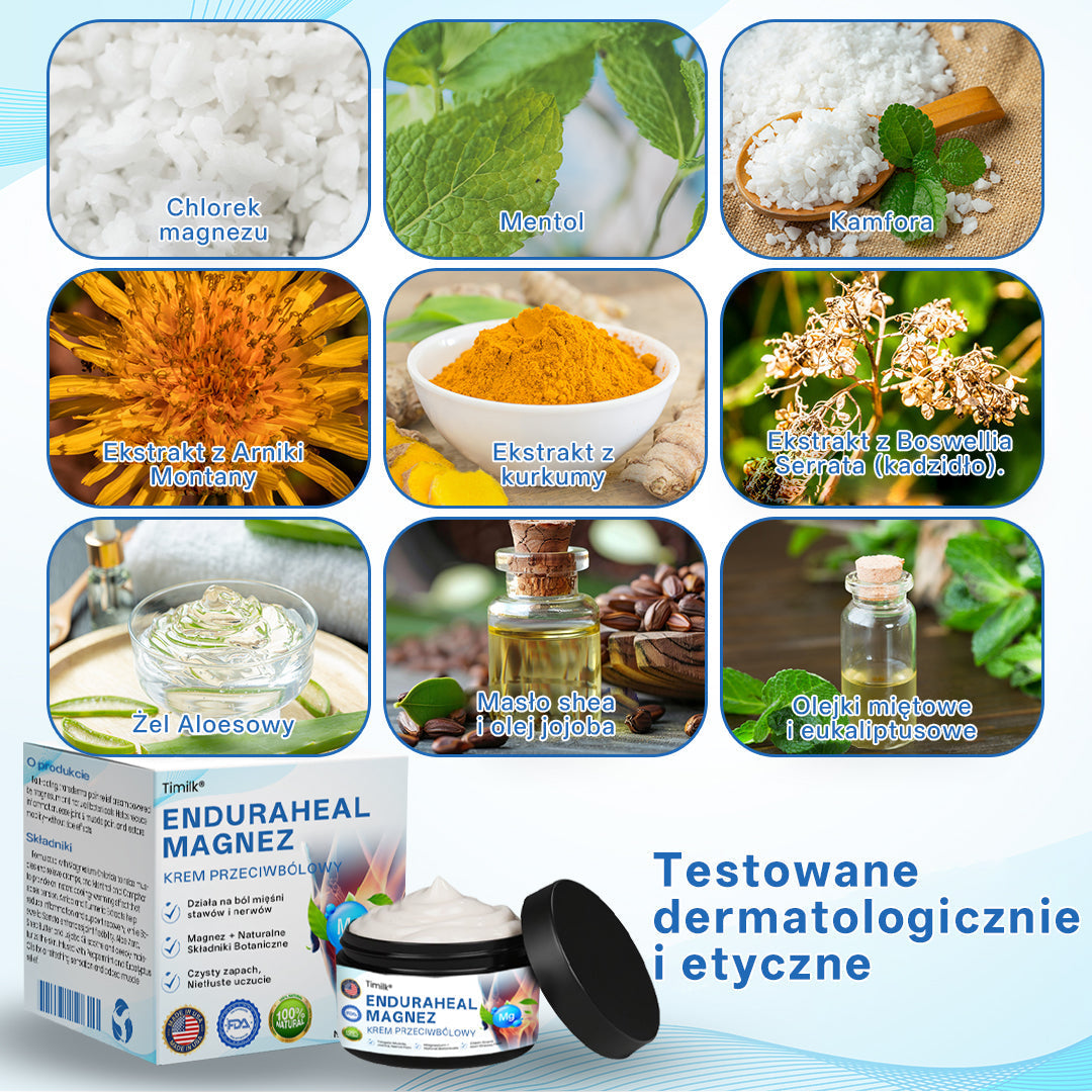 ✨ Timilk® – 🌿 Krem Magnezowy na Uśmierzanie Bólu 💪 (Artretyzm, Neuropatia, Reumatyzm, Urazy Sportowe i Więcej) ✨