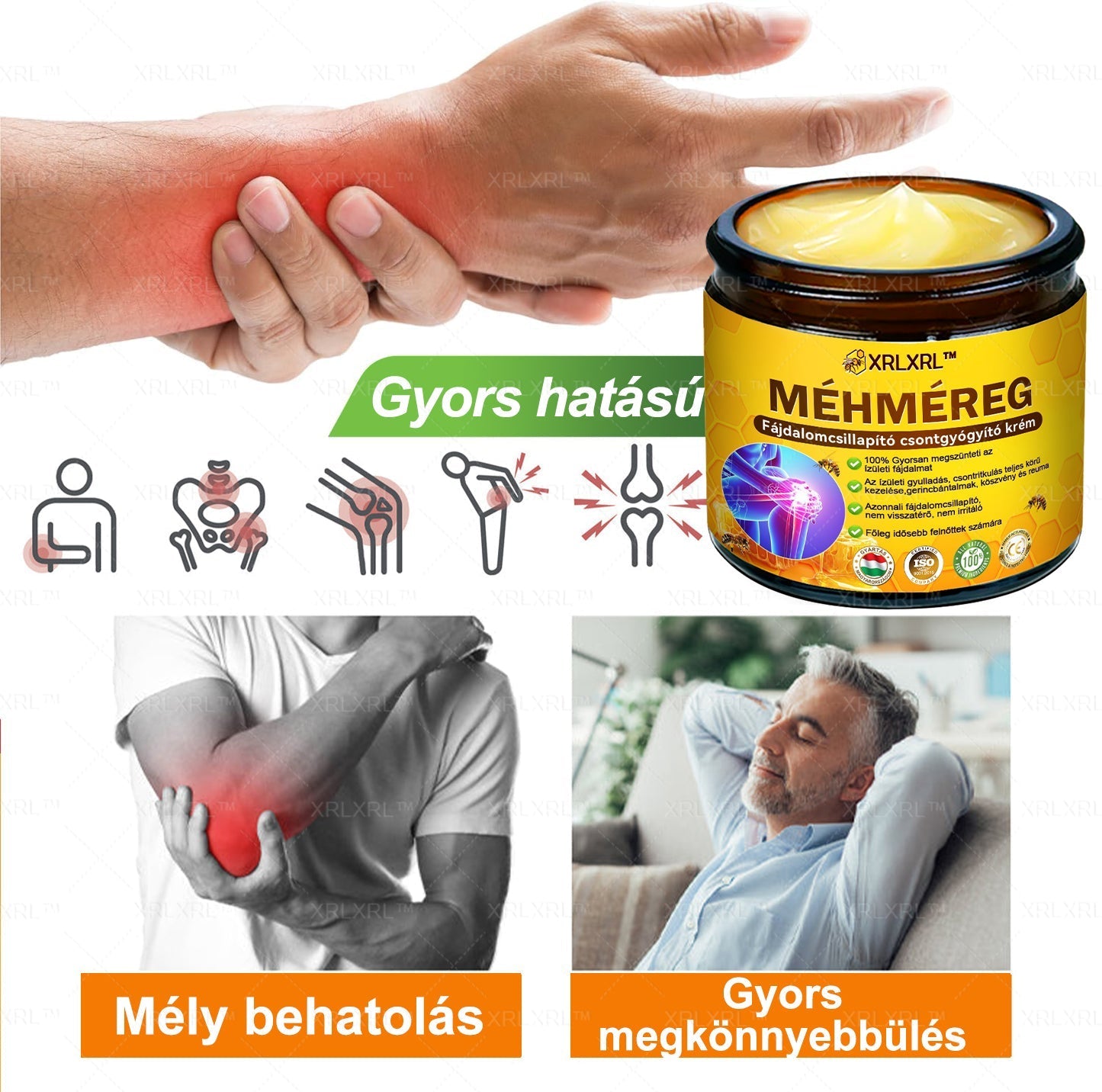 👍XRLXRL™ Méhméreg Fájdalomcsillapító Csontregeneráló Krém (Speziell für ältere Erwachsene & von der AAOS empfohlen)