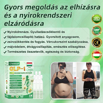 ✈️BuildLeaf® GLP-1 6 az 1-ben egészségügyi oldat szájon át szedhető folyadék ✅ Elhízás, szív- és érrendszeri egészség, cukorbetegség, alvási apnoe, bélrendszeri egészség, ízületi problémák és egyebek esetén