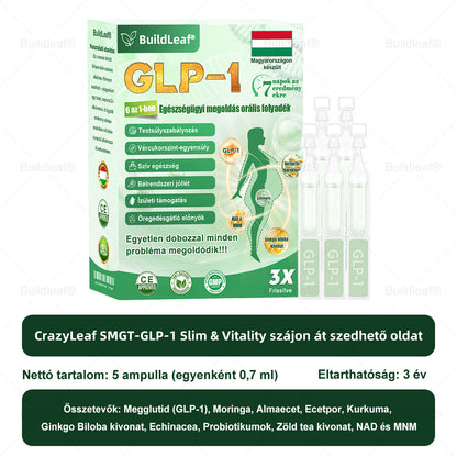 ✈️BuildLeaf® GLP-1 6 az 1-ben egészségügyi oldat szájon át szedhető folyadék ✅ Elhízás, szív- és érrendszeri egészség, cukorbetegség, alvási apnoe, bélrendszeri egészség, ízületi problémák és egyebek esetén