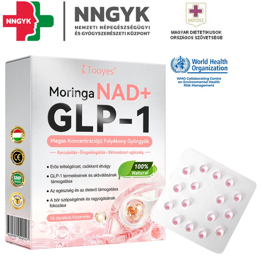 🏆Tooyes® GLP-1 Magas Koncentrációjú Folyékony Gyöngyök – NAD+, Moringa, HCA összetevőkkel (Fogyás, Öregedésgátlás, Bél- és Immunrendszer támogatás, Vércukorszint egyensúly, Szív- és Agyegészség) ⚡