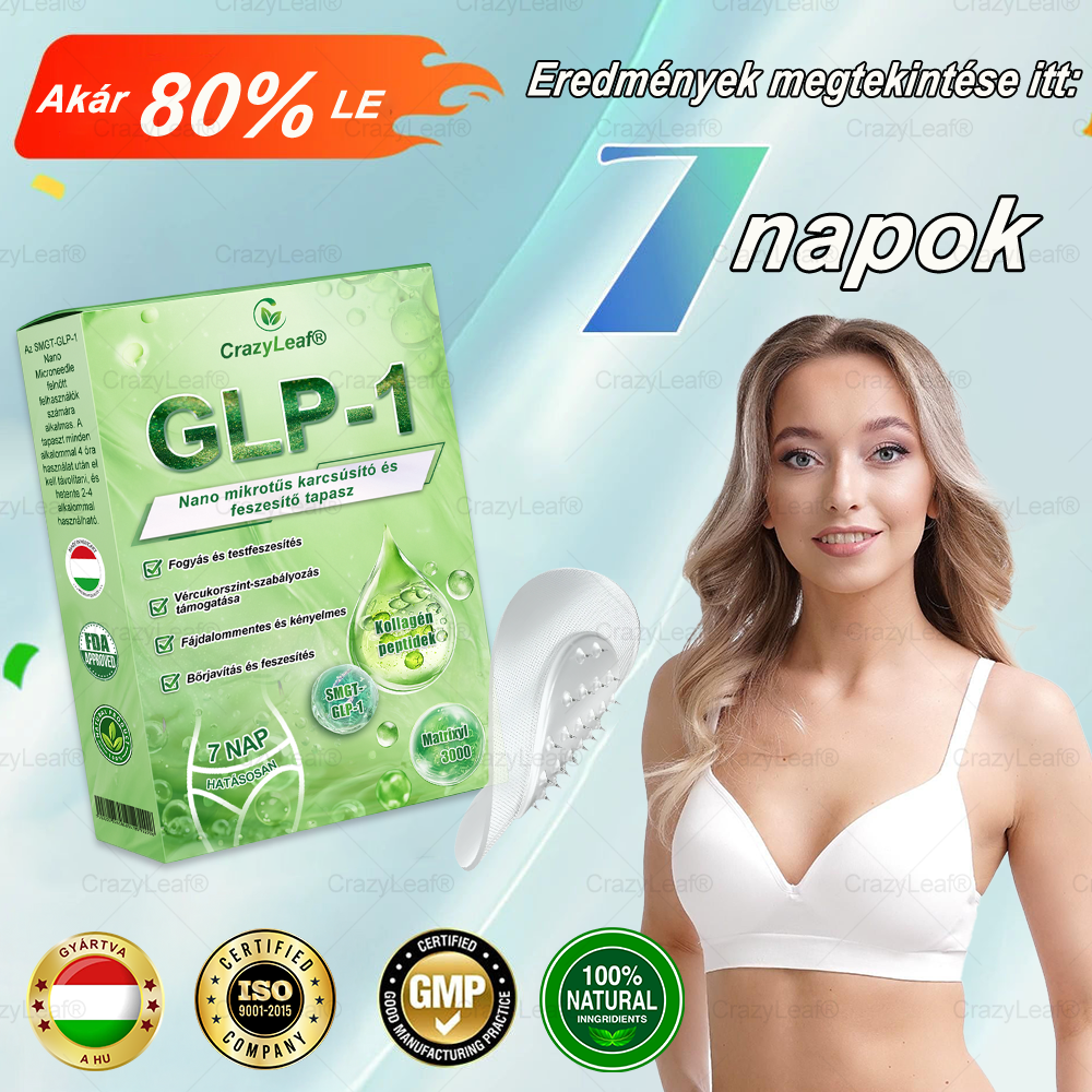 🔥│Hivatalos webáruház│🌿 CrazyLeaf® SMGT-GLP-1 Nano Mikrotűs Tapasz 👉Természetes segítség túlsúly, fáradtság, bőr- és ízületi problémák ellen.