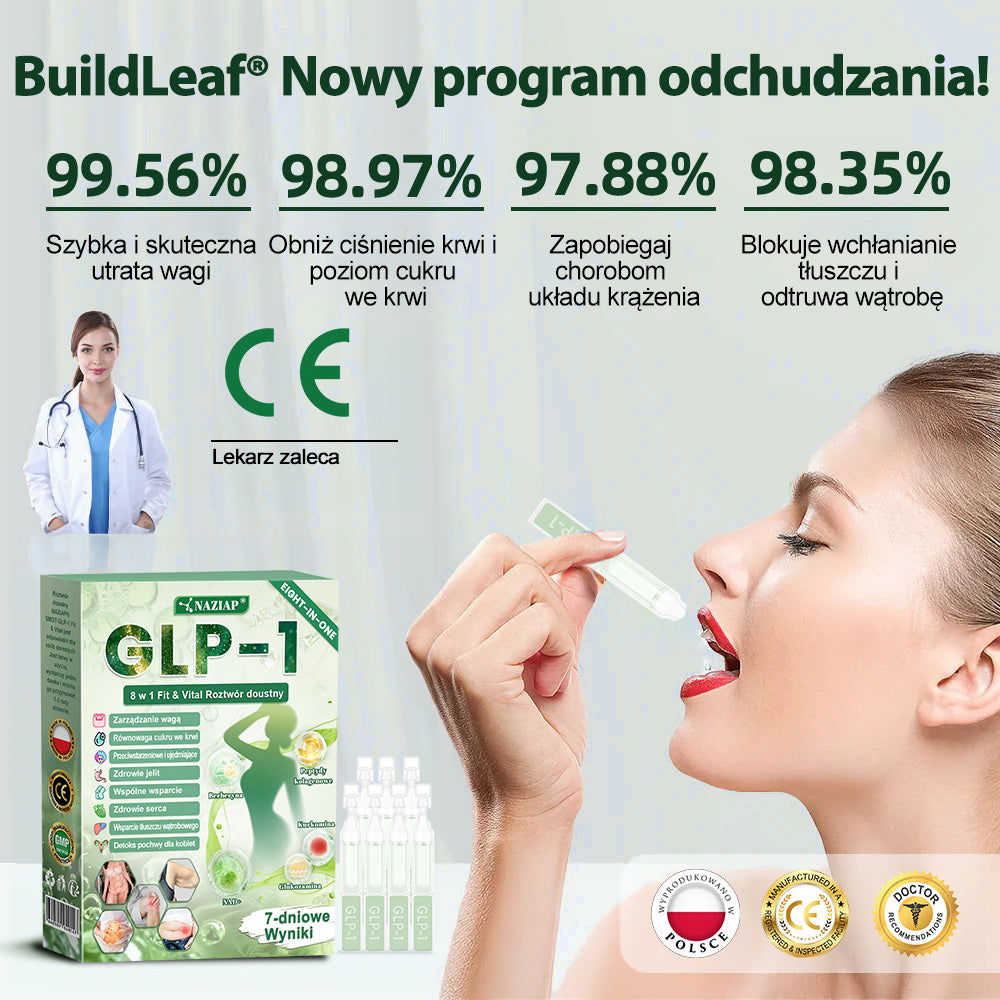 ✨✨NAZIAP® GLP-1 8 w 1 Fit & Vital roztwór doustny – Raz dziennie, widoczne zmiany w ciągu 7 dni / W przypadku otyłości, zdrowia serca i układu krążenia, cukrzycy, bezdechu sennego, zdrowia jelit, problemów ze stawami i wielu innych