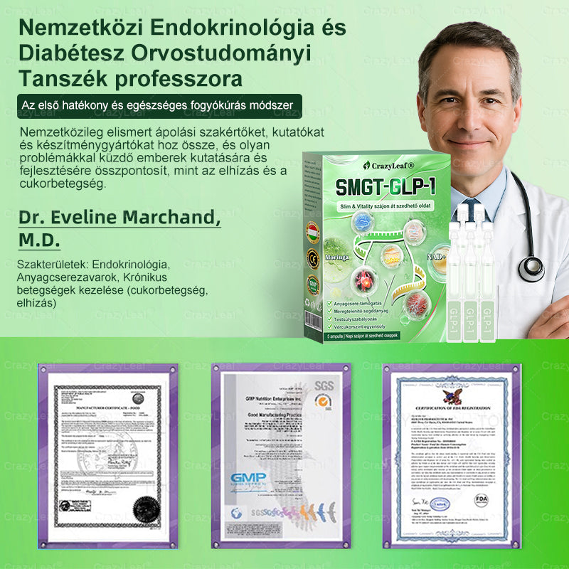 🎖️Klinikailag igazolt | CrazyLeaf® SMGT-GLP-1 Slim & Vitality – orális megoldás makacs súly, vérnyomás, cukor, zsírmáj, ízületi fájdalom, fáradtság, alacsony energia és megereszkedett bőr ellen. Jobb egészség, több energia!