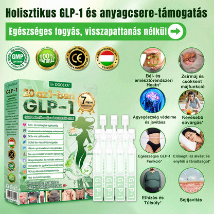 DOOEKA® GLP-1 20-az-1 Slim & Health Orális Oldat – Egyszerű napi használat, látványos eredmény 7 nap alatt, 100 milliárd aktív probiotikummal ✅ testsúlykezelés, szív-, cukorbetegség-, bél- és női egészség, feszes bőr, energia.