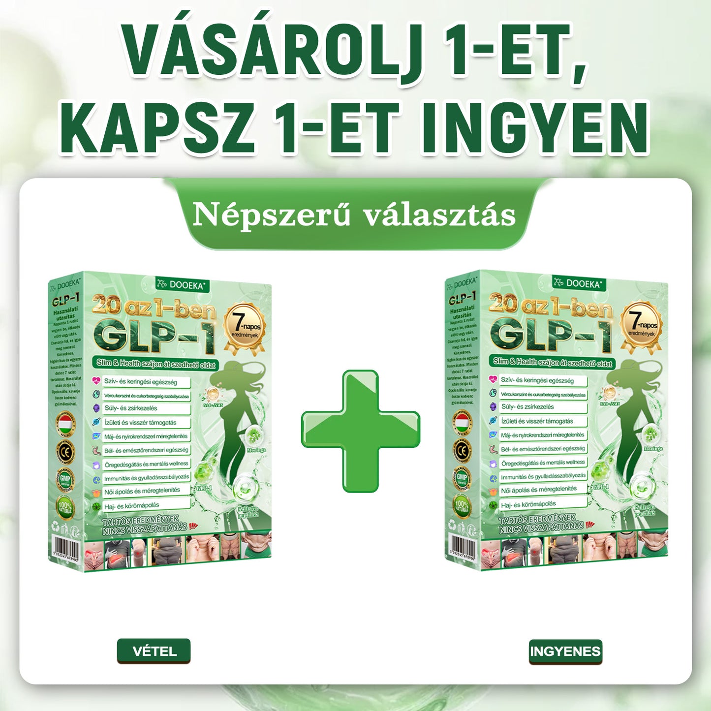 DOOEKA® GLP-1 20-az-1 Slim & Health Orális Oldat – Egyszerű napi használat, látványos eredmény 7 nap alatt, 100 milliárd aktív probiotikummal ✅ testsúlykezelés, szív-, cukorbetegség-, bél- és női egészség, feszes bőr, energia.