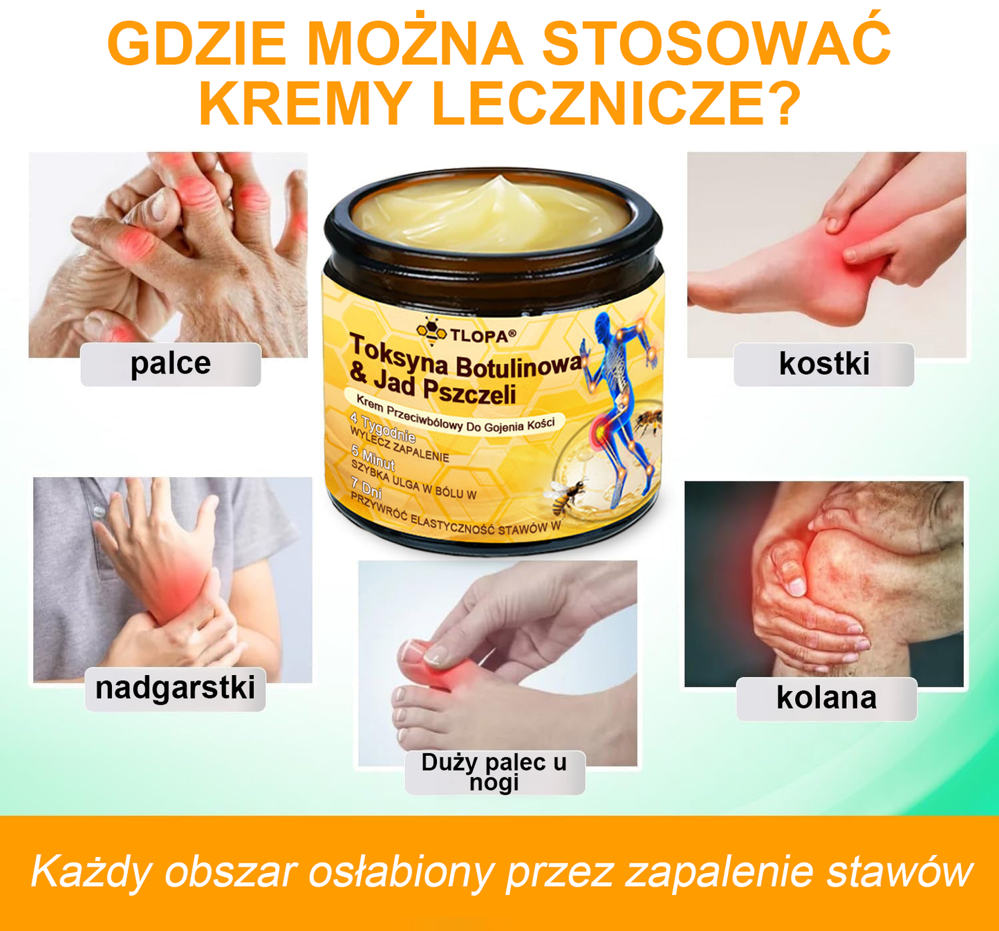 TLOPA® Toksyna botulinowa i jad pszczeli Balsam Łagodzący Ból i Leczenie Kości🐝🐝🌿 (Polecane dla seniorów przez ortopedów)🔥🔥