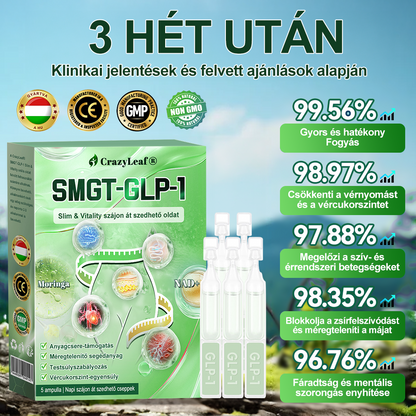 🎖️Klinikailag igazolt | CrazyLeaf® SMGT-GLP-1 Slim & Vitality – orális megoldás makacs súly, vérnyomás, cukor, zsírmáj, ízületi fájdalom, fáradtság, alacsony energia és megereszkedett bőr ellen. Jobb egészség, több energia!