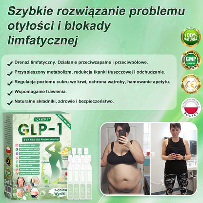 ✨✨NAZIAP® GLP-1 8 w 1 Fit & Vital roztwór doustny – Raz dziennie, widoczne zmiany w ciągu 7 dni / W przypadku otyłości, zdrowia serca i układu krążenia, cukrzycy, bezdechu sennego, zdrowia jelit, problemów ze stawami i wielu innych