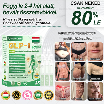 ✈️BuildLeaf® GLP-1 6 az 1-ben egészségügyi oldat szájon át szedhető folyadék ✅ Elhízás, szív- és érrendszeri egészség, cukorbetegség, alvási apnoe, bélrendszeri egészség, ízületi problémák és egyebek esetén