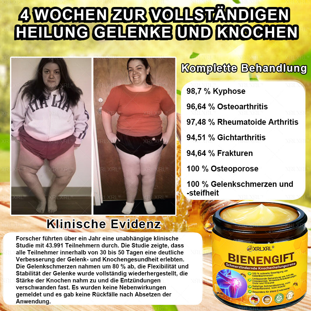 XRLXRL® Bienengift Schmerzstillende Knochenheilungscreme 👑👑👑LETZTER TAG 80 % RABATT