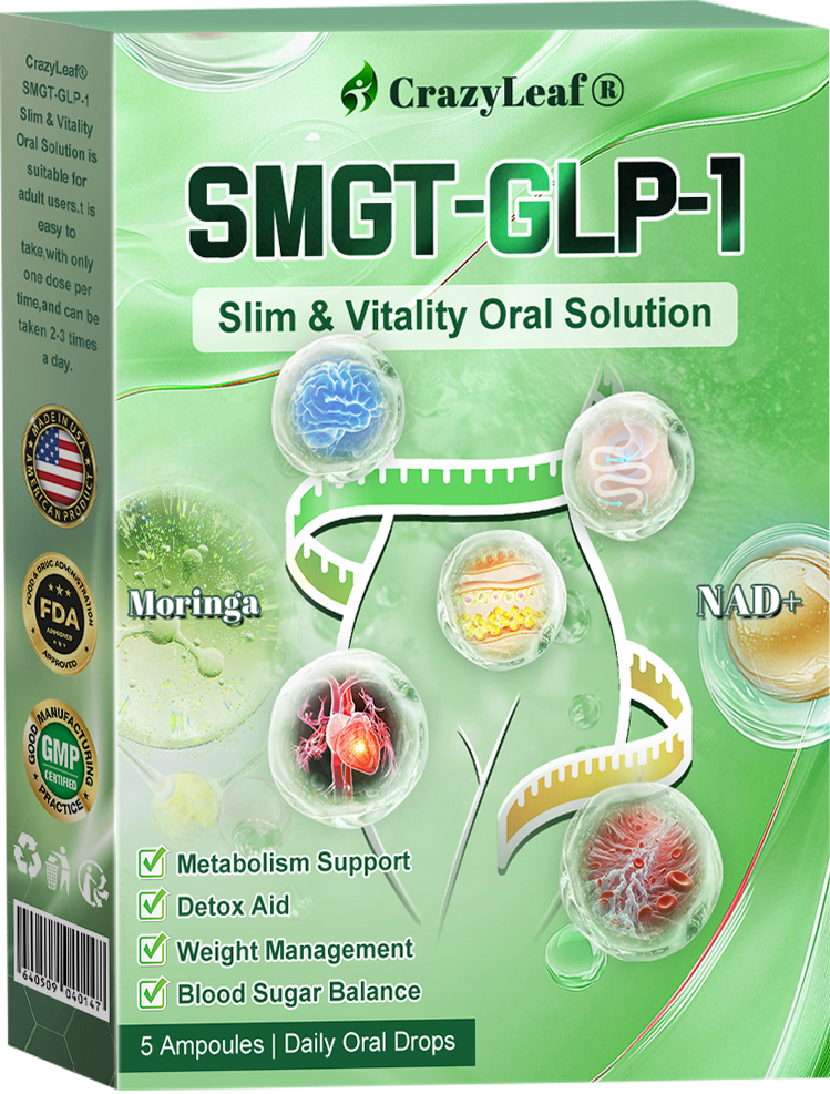 🎖️Klinikailag igazolt | CrazyLeaf® SMGT-GLP-1 Slim & Vitality – orális megoldás makacs súly, vérnyomás, cukor, zsírmáj, ízületi fájdalom, fáradtság, alacsony energia és megereszkedett bőr ellen. Jobb egészség, több energia!