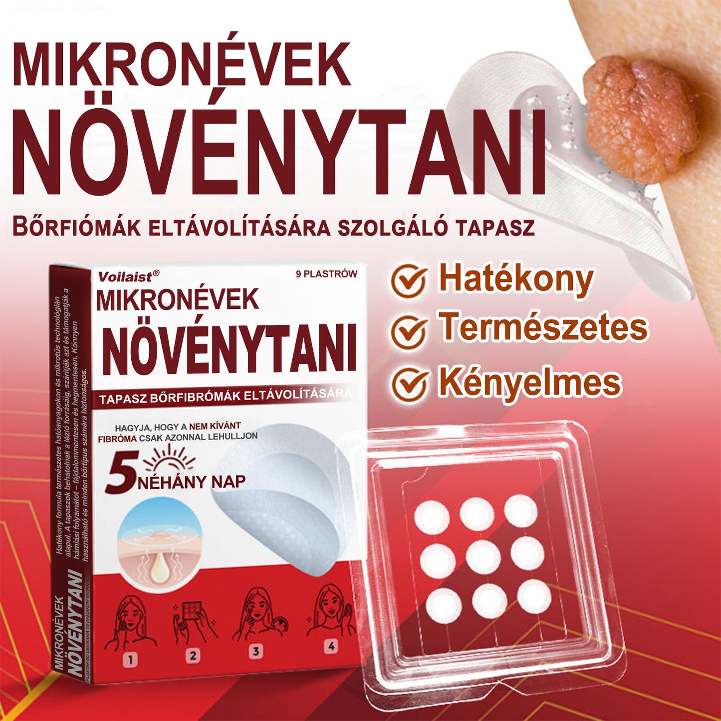 Voilaist® Mikro-tűs botanikai bőrnövedék-eltávolító ✅✅Készült Magyarországon