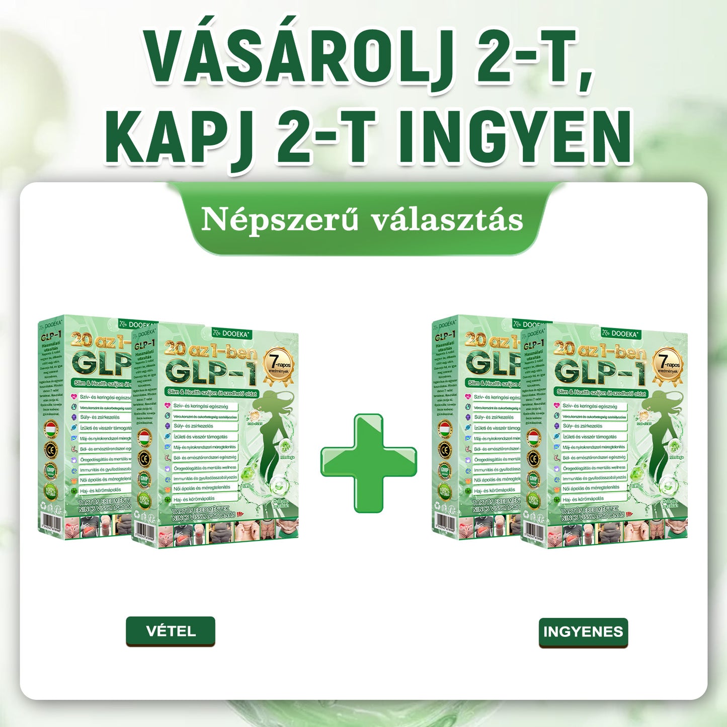 DOOEKA® GLP-1 20-az-1 Slim & Health Orális Oldat – Egyszerű napi használat, látványos eredmény 7 nap alatt, 100 milliárd aktív probiotikummal ✅ testsúlykezelés, szív-, cukorbetegség-, bél- és női egészség, feszes bőr, energia.